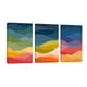 thumbnail image 1 of Cuadro Decorativo Tríptico Vertical Canvas Revolution Ondas Coloridas Set De 3 Cuadros 25x38 cm, 1 of 5