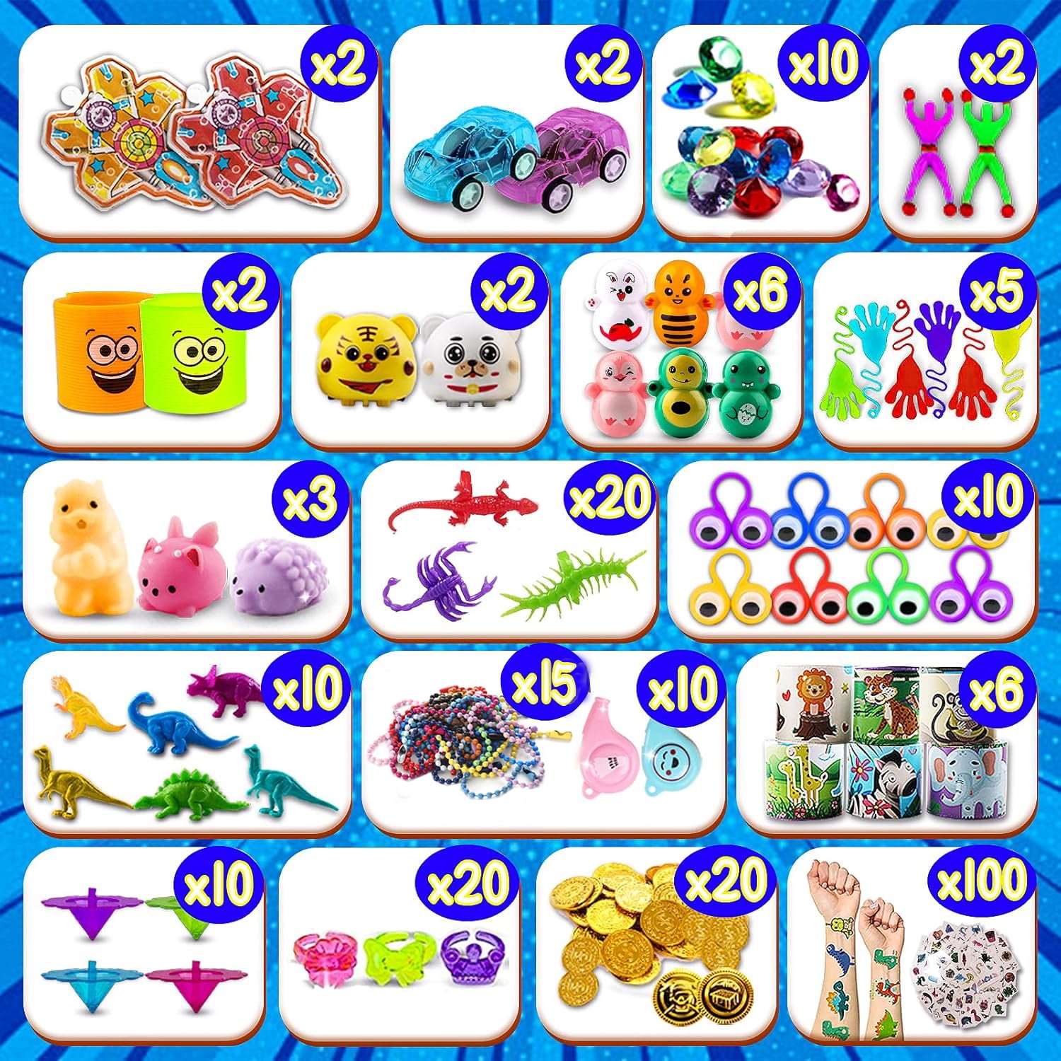 Beautysureup 330 Pcs Party Favors, Prize Box Toys for Kids Classroom, Goodie Bag Stuffers, Fidget Toys Bulk, Treasure Chest for Students Rewards, Carnival Prizes, Pinata Filler for Birthday Gifts