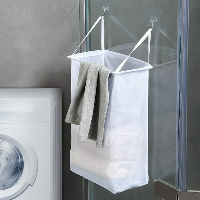 Fiudx Cesta para La Ropa Sucia, Diseño para Colgar En La Pared, Tela de Malla Transpirable, Almacenamiento Plegable, Gran Capacidad para Ropa y Artículos Diversos, Organización Del Hogar, Tamaño 24 X