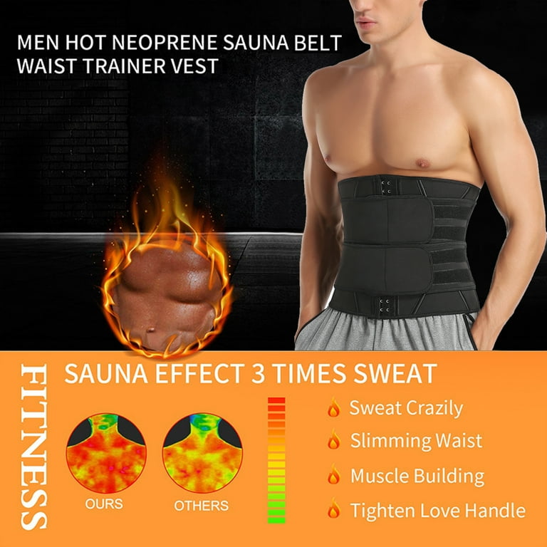 COMFREE Sauna Waist Trimmer Belt Men Workout Fitness Waist Trainer