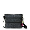 thumbnail image 4 of Sakroots Basic Crossbody Bag - Women's Handbag & Purse With Four Zipper Pockets & Adjustable Strap - "Black Spirit Desert Repreve", 4 of 4