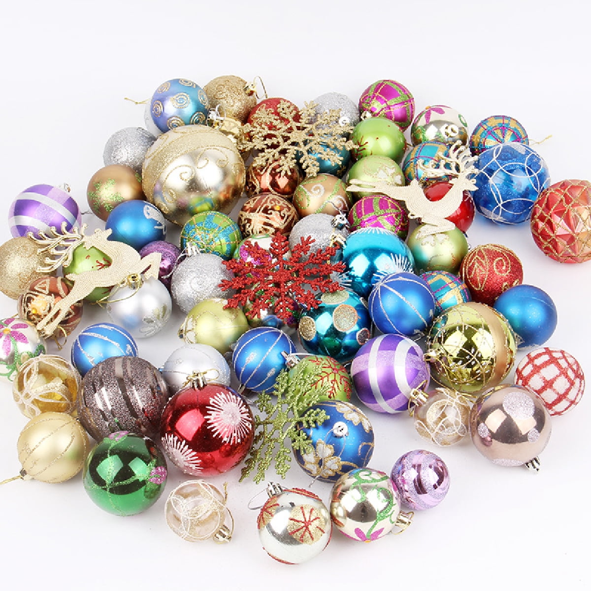 Handmade christmas balls ornaments set Multicolor decorative balls christmas tree ornaments for holiday decor hanging decorations 1SET=4PCS