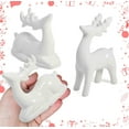 thumbnail image 3 of Gift Boutique Porcelain Christmas Reindeer Figurines 2 Pack Mini Animal Deer Statues for Holiday Tabletop Mantel Shelves & Fireplace Décor Accents, 3 of 7