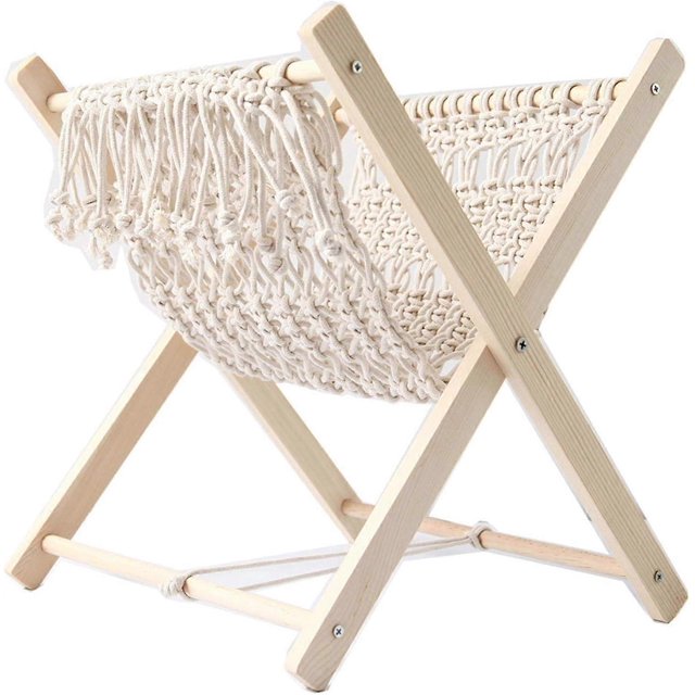 Bohemian Magazine Rack Macrame Magazine Rack Boho Magazine Holder Hand-Woven Shelf Can Place Books, Newspapers, Notebooks