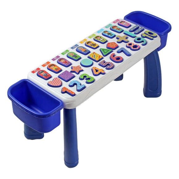 Divertido juego de mesa de rompecabezas, juguetes educativos tempranos, cognición de patrones, matemáticas Mesa L azul 3 en 1