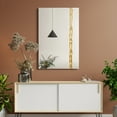 thumbnail image 5 of "Golden Stream Rectangular Wall Mirror", 36"x24" Frameless Mirror Featuring a Unique Gold Vein Embellishment, 5 of 10
