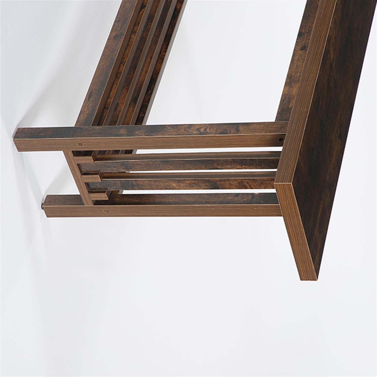 Demi Bonn 66.9" Console Table, Farmhouse Entryway Table Sofa Table Behind Couch, Foyer Display Table, Brown