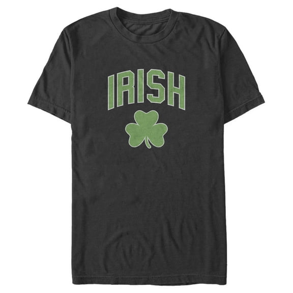 Men's Lost Gods St. Patrick's Day Irish Shamrock  Graphic Tee Black Small