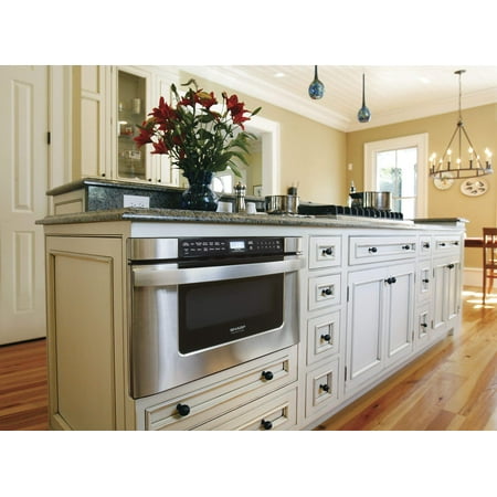 Sharp - 24" 1.2 Cu. Ft. Built-in Microwave Drawer - Stainless steel