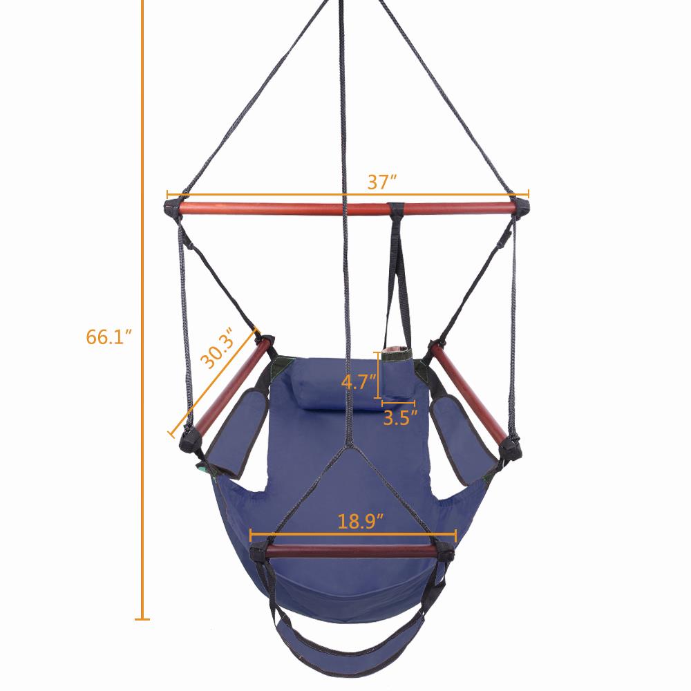 Zimtown Outdoor Hanging Hammock Rope Chair Camping w/Carrying Bag - image 2 of 8