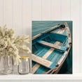 thumbnail image 2 of UXIEQU Vintage Blue Wooden Boat Canvas Wall Art 15.75x11.81 Inches, 2 of 8