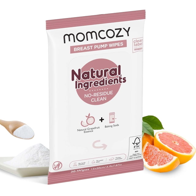 Toallitas extractor de leche Momcozy Natural Flash Clean, 30 unidades
