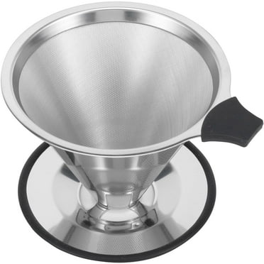 Pour Over Coffee Dripper Filter, Reusable Stainless Steel Pour Over Coffee Maker Cone,Paperless Coffee Filter,Coffee Mesh Filters for 1-4 Cup