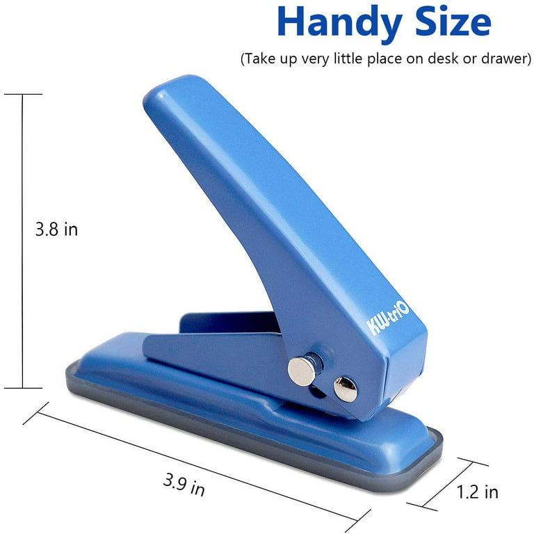  BAZIC Paper Punch 3 Hole 1/4 w/Chip Tray Holder, Premium  Quality Portable Paper Puncher 5 Sheets Capacity, for Paper Binder Craft,  1-Pack : Everything Else