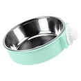 thumbnail image 1 of Stainless Cat Crate Bowl With Holder For Easy Hanging, 1 of 9