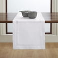 thumbnail image 3 of Solino Home Linen White Table Runner 108 Inches Long - 100% Pure Linen Double Hemstitch 14 x 108 Inch Table Runner for Dining, Mothers Day, Spring, Easter, 3 of 4