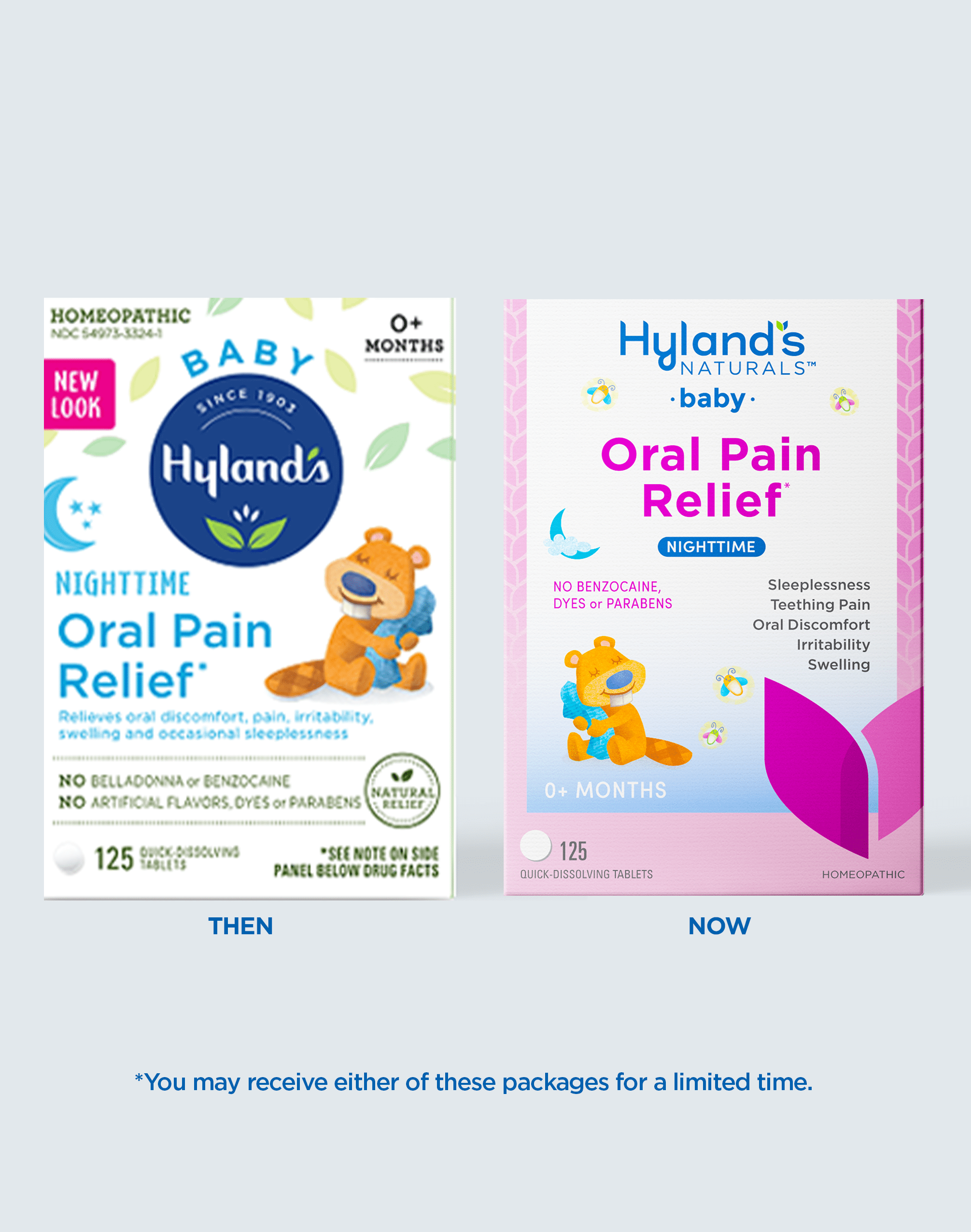 Hyland's Naturals Baby Nighttime Oral Pain Relief, 125 tablets