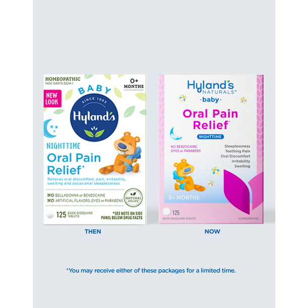 Hyland's Naturals Baby Nighttime Oral Pain Relief, 125 tablets
