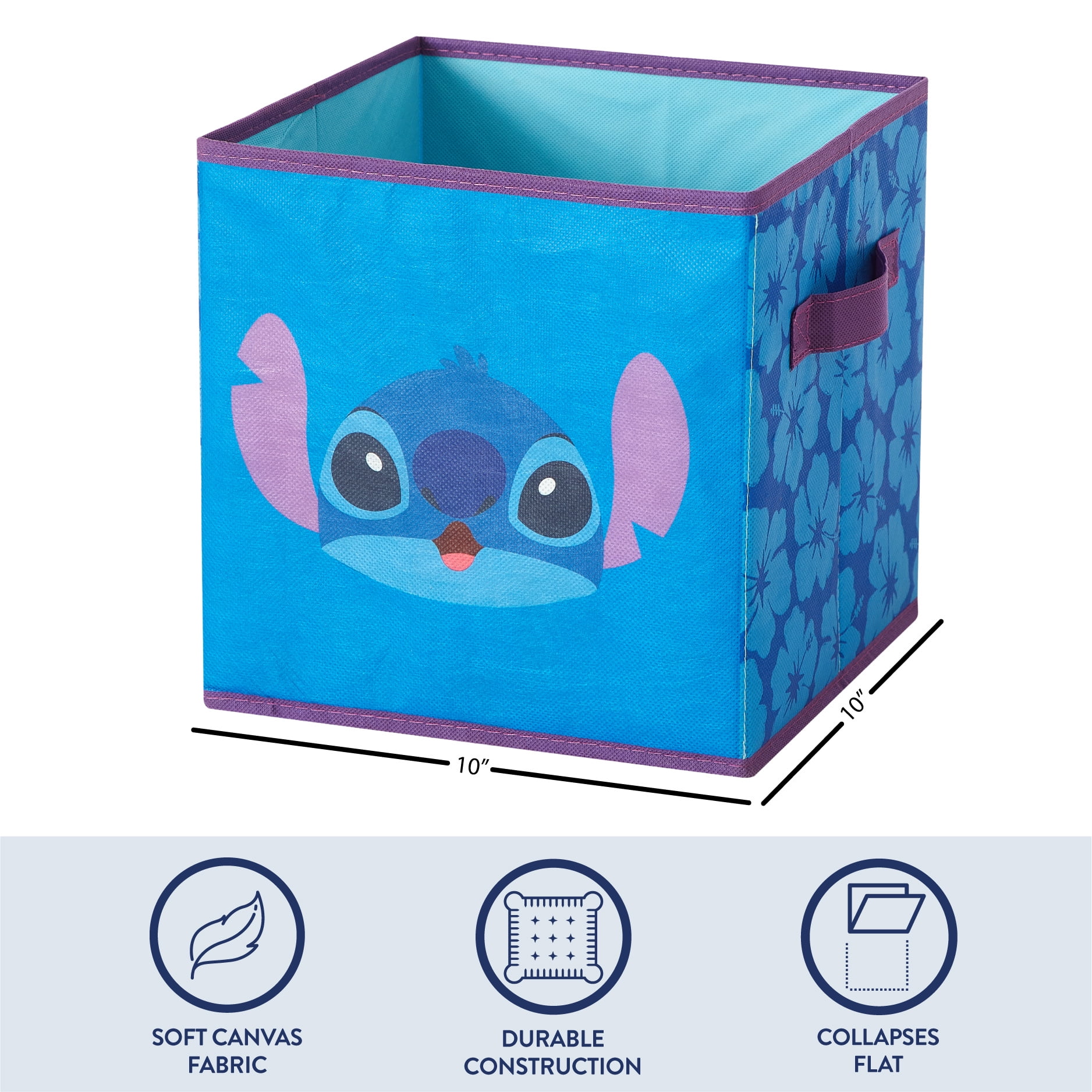 Stitch Kids' 2-Pack Storage Cubes, 10" x 10"