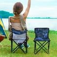 thumbnail image 5 of 600D Oxford Camping Chair Portable Foldable Chair Supports 220 lbs for Picnic, Fishing, Backpacking Blue Rose Pattern, 5 of 8