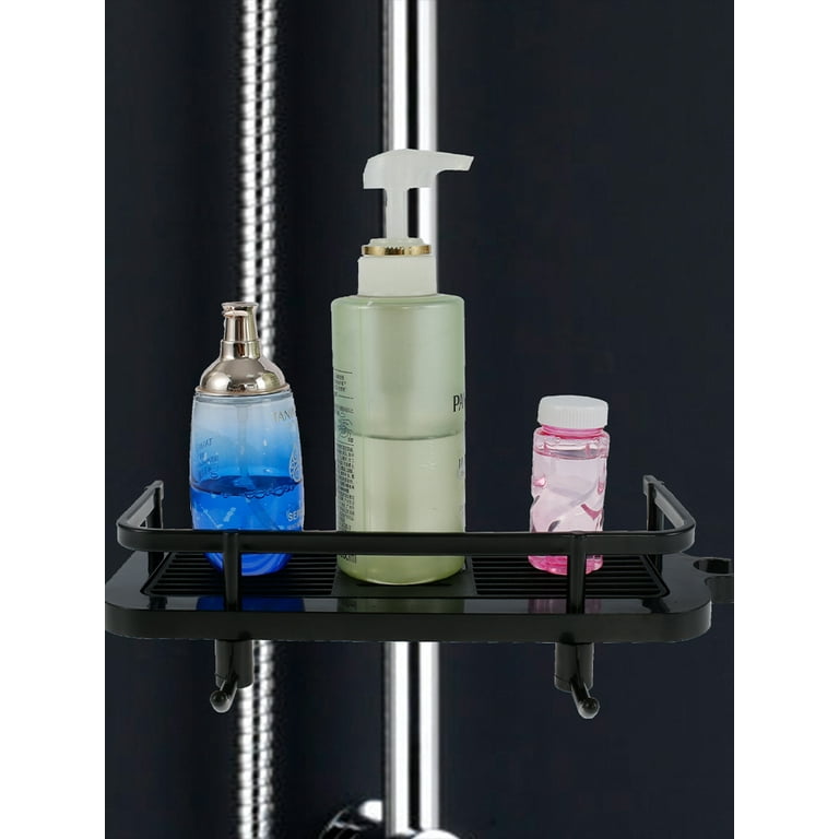 CIVG Shower Caddy Shelf for Slide Bar Detachable Shower Rack Organizer with  2 Hooks Adjustable Bathroom Shampoo Soap Holder Punch Free Shower Storage  Shelf 