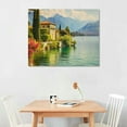 thumbnail image 2 of Shiartex Lake Como Bellagio Poster Canvas Wall Art Picture Print Modern Home for Childrens Kids Room, Bedroom, Bathroom Room Decor (framed,20x16 Inch), 2 of 3