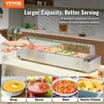 thumbnail image 2 of VEVOR Commercial Electric Food Warmer Countertop Buffet 5*8Qt with Glass Shield, 2 of 9