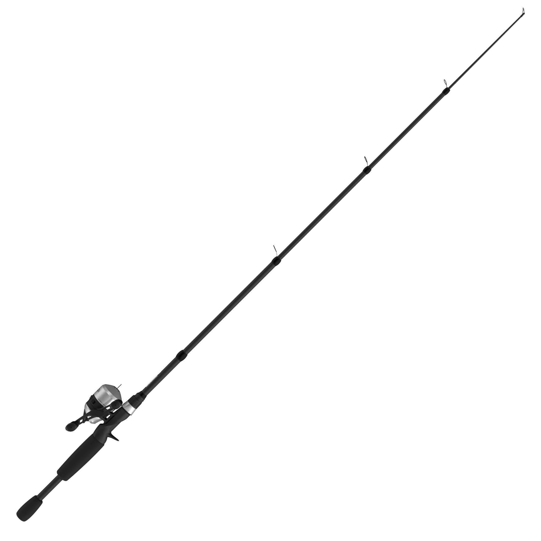 Zebco 33 Micro Spincast Reel and Telescopic Fishing Rod Combo, Extendable 19-Inch to 5-Foot Rod, Size 10 Reel, Silver/Black