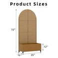 thumbnail image 6 of MAYEERTY 72x35x16 Inch Brown Metal Arched Planter Box with Trellis for Outdoor Garden & Patio, 6 of 6