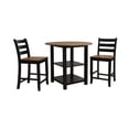 thumbnail image 6 of Pemberly Row Modern Wood Three Piece Dining Counter Set in Black, 6 of 26