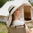 thumbnail image 5 of Cebalnir Sun Hat Outdoor Wide Brimmed Sun Protection Hat Windproof Shawl Sun Hat Fisherman Hat Breathable Sun Hat Travel Leisure Hat Spring And Summer Sunscreen Hat, 5 of 7