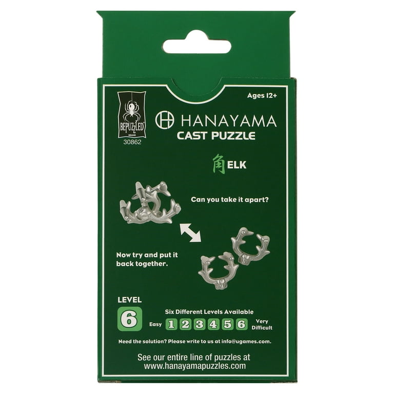 BePuzzled | Elk Hanayama Cast Metal Brainteaser Puzzle Mensa