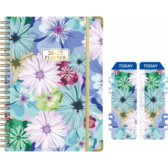 weVSwe Daily Planner 2026-2027, 6.2 x 8.5 Inch Weekly & Monthly Organizer, Hardcover Agenda with Tabs & Notes