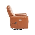 thumbnail image 3 of Naomi Home Willa Deluxe Motion Recliner Adult Faux Leather Living Room Swivel Recliners, Caramel, 3 of 19
