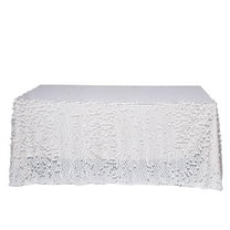 BalsaCircle 90" x 132" Big Payette Sequin Tablecloth White
