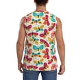 thumbnail image 4 of Kdxio Colorful Butterflies for Men's Muscle T-shirt,Sleeveless for Workout Running Athletic Gym Lounge Casual, 4 of 7
