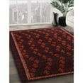 thumbnail image 3 of Ahgly Company Machine Washable Indoor Square Traditional Red Wine or Wine Red Area Rugs, 3' Square, 3 of 7