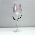 thumbnail image 4 of 1Pcs Rose Glass, Flower Glass, Clear Rose Goblet Glasses, Stem Champagne Flutes Drinkware for Christmas Gift, Wedding, Party, Dinner, Birthday,Mother's Day, 4 of 4