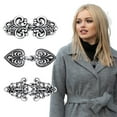 thumbnail image 2 of 3Pcs Shawl Collar Clip Buttons Sweater Cardigan Clips Electroplated 3 Styles Shawl Closures Buckles Clothes DIY Supplies, 2 of 7