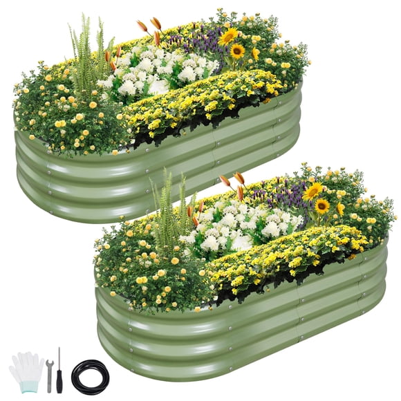 Cama de jardín elevada de acero galvanizado Planter Permade, 122 x 61 x 30 cm