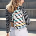 thumbnail image 5 of Bixox Cartoon Dinosaurs Printing Canvas Backpack Lightweight Casual Travel Backpack School Backpack Fits 15.6 Inch Notebook, 5 of 5