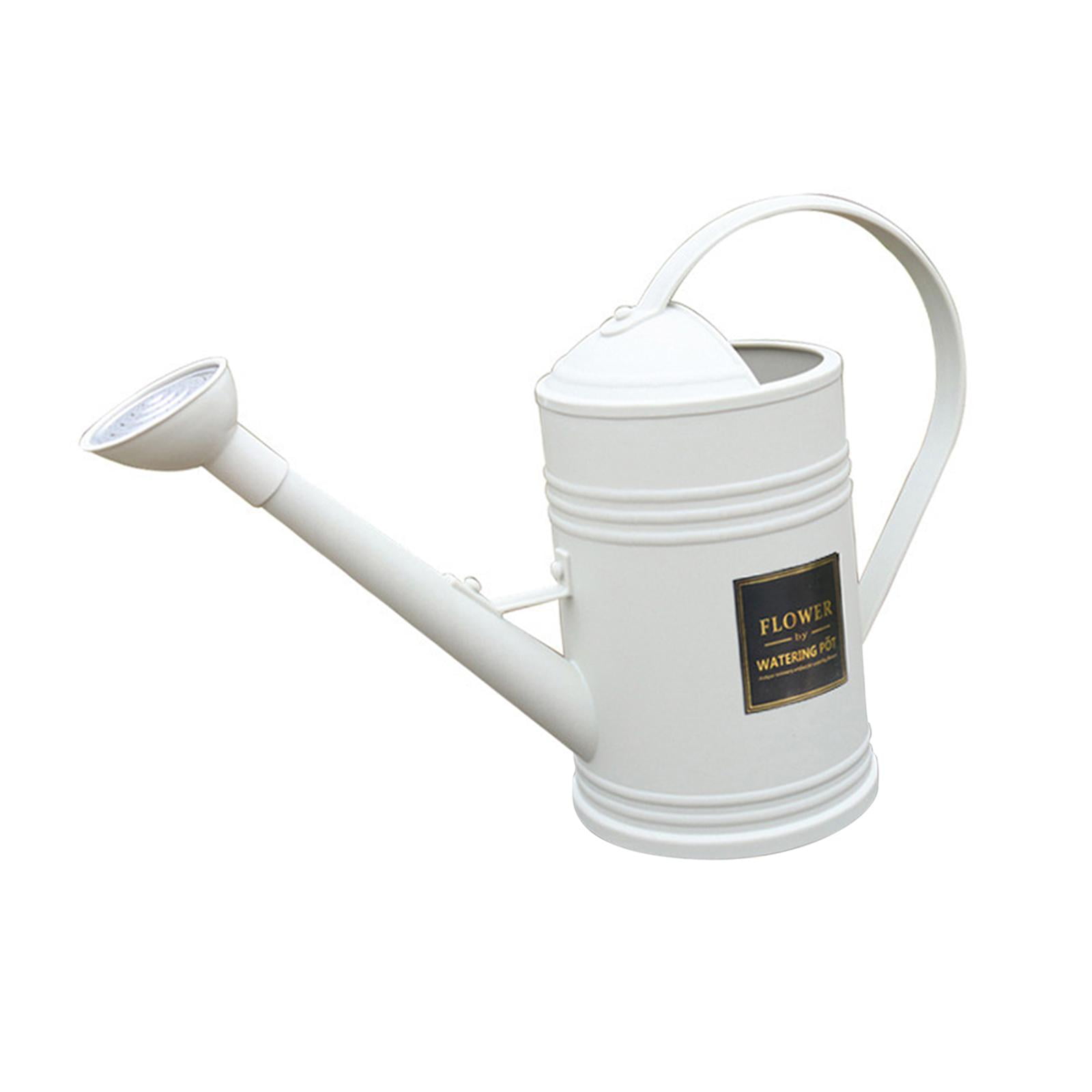Fzaqwen Garden Watering Can 1.8L Capacity Long Nozzle Watering Bucket for Indoor Outdoor White