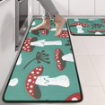 thumbnail image 2 of Kitchen Rugs Sets Of 2,Red Mushroom Leaf Green Pattern Anti Fatigue Kitchen Mat Rugs Non Slip Washable,Decorative Kitchen Floor Mats for Kitchen,Sink,Laundry,17"x47"+17"x47", 2 of 5