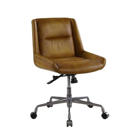 Ambler Executive Office Chair in Saddle Brown Top Grain Leather