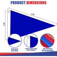 thumbnail image 2 of Solid Color 2ft x 3ft Nylon Pennant Flag - Royal Blue | Durable Outdoor Flag for Events | Ideal for Decorations and Displays | 2ft x 3ft Royal Blue Flag, 2 of 6