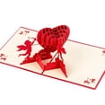 thumbnail image 4 of Yihuala Sustainable Recycled Paper 3D Popup Greeting Card for Valentines Day Personalization Romance Surprise, 4 of 9