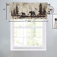 thumbnail image 4 of Cabin Bear Valance Curtain for Kitchen Rustic Farmhouse Wooden Western Country Wild Animal Privacy Decorative Rod Pocket Short Window Valance Curtains 54 by 18 in, 1 Panel, 4 of 6