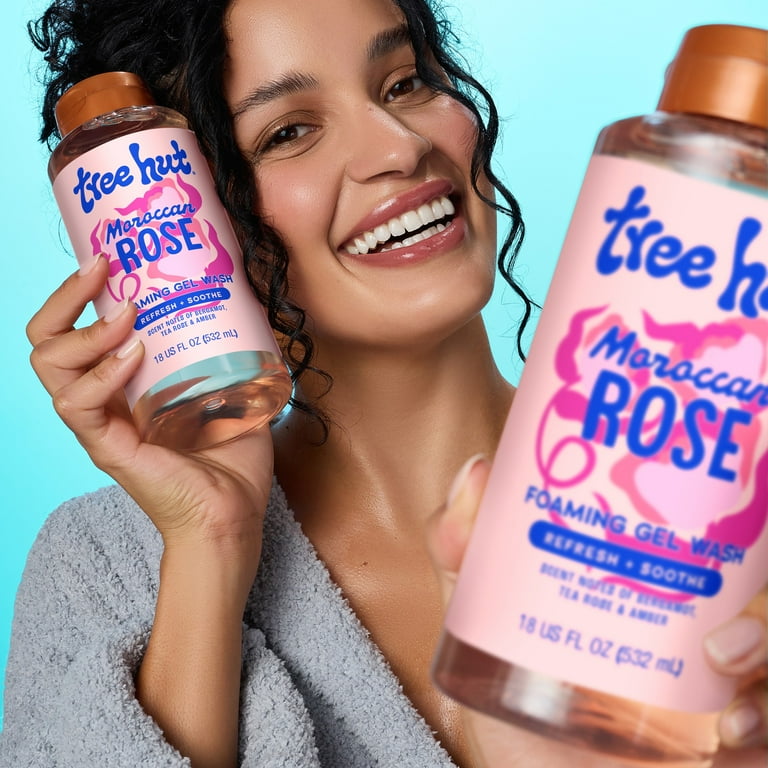 Tree Hut, Body Wash, 18 fl oz, Moroccan Rose Foaming Gel - Walmart.com