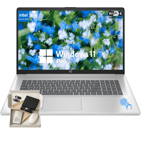 HP 17.3" Business Laptop – Intel Core i5-1334U, 64GB RAM, 2TB SSD, HD+ Display, Backlit Keyboard, Fingerprint, Wi-Fi 6, Webcam, Numeric Keypad, Windows 11 Pro