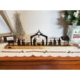 thumbnail image 1 of yievot Nativity Scene Nativity Sets For Christmas Indoor Black Metal Nativity Set With Wood Base People Nativity Set Tree Nativity For Christmas Table Decoration, 1 of 5